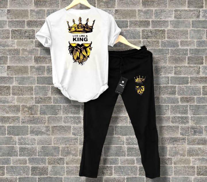 2 Men Micro Interlock printed Track Suit
