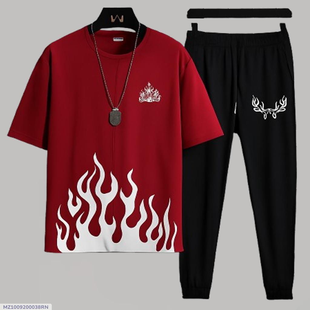 2 Pcs Men Micro Plain Track Suit